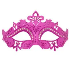Oogmasker Venetie Glimmende Stenen Roze