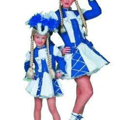 Showmeisje Dansmarietje Kind Blauw Kostuum