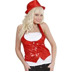 Disco Deukhoed Pailletten Rood -Dans & Entertainment Verkoop 9068h g 1