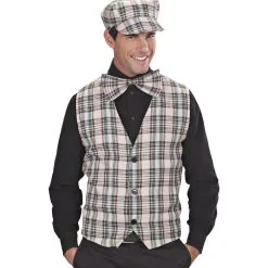 Vest Schotse Ruit Beige -Dans & Entertainment Verkoop 9310b c 9