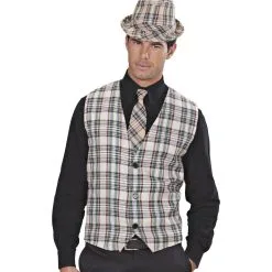 Vest Schotse Ruit Beige -Dans & Entertainment Verkoop 9310b d 9