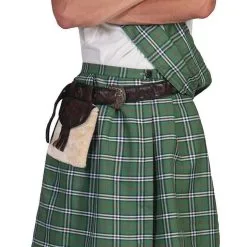 Groene Schotse Highlander Tartan Man Kostuum