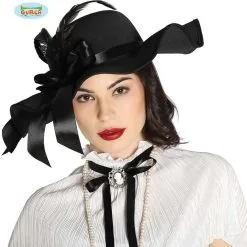 Hoed Paardenraces Ascot Zwart