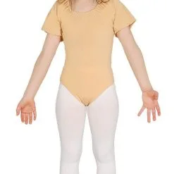 Huidskleur Body Ballerina Dansvoorstelling Meisje Kostuum