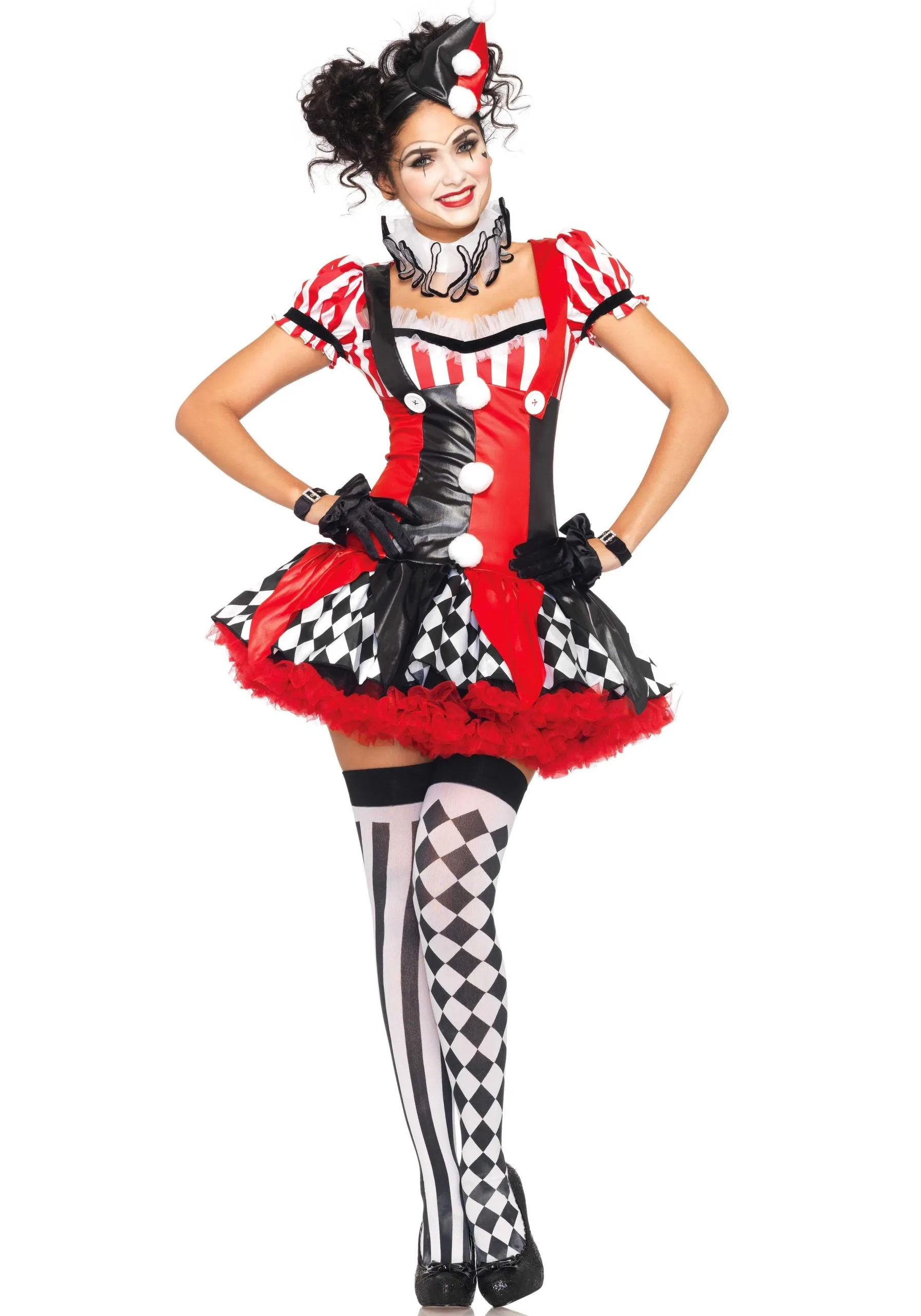 Verleidelijke Dames Clown Jurk Vrouw 1 Verleidelijke Dames Clown Jurk Vrouw