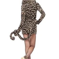 Sexy Fleece Luipaard Jurkje Vrouw -Dans & Entertainment Verkoop leg85313 153 b 16