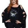 Zwarte Kat Brengt Geen Pech Poncho En Oren Vrouw Kostuum