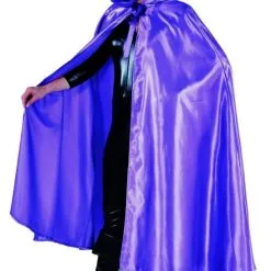 Glanzend Paarse Cape Met Capuchon Vrouw