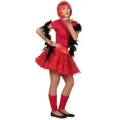 Fleurige Rode Petticoat Karina Vrouw Kostuum -Dans & Entertainment Verkoop p0605071 2 2