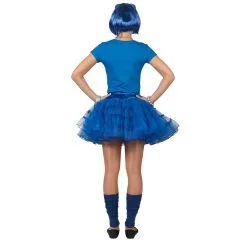 Fleurige Blauwe Petticoat Karina Vrouw Kostuum -Dans & Entertainment Verkoop p0605074 3 2