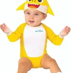 Gele Echte Baby Shark Tututututu Kind Kostuum