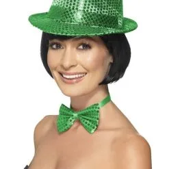 Musical Pailletten Hoed Groen