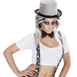 Hoge Hoed Grijs, Fluweel -Dans & Entertainment Verkoop wdm1014 1436g d