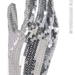 Handschoen (1 Stuk) Zilver Pailletten