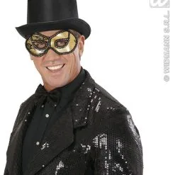 Oogmasker, Zwart / Goud Met Kant Op Ogen -Dans & Entertainment Verkoop wdm1014 6431h c 1