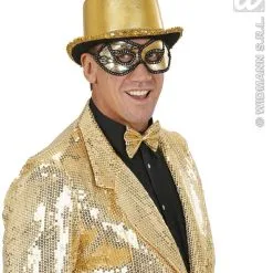 Oogmasker, Zwart / Goud Met Kant Op Ogen -Dans & Entertainment Verkoop wdm1014 6431h d 1