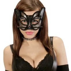 Sexy Fashion Oogmasker Kat Met Kant En Strass -Dans & Entertainment Verkoop wdm1516 03631 b 1