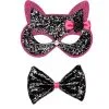 Kitty Cat Oogmasker Kat Met Strikje Zwart / Roze