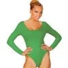 Unicolor Body Volwassen Met Knoopsluiting, Groen