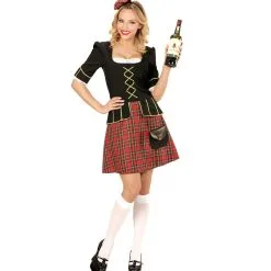 Tartan Lady Schotse Vrouw Kostuum