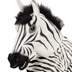 Cartoony Masker Zebra Met Haar
