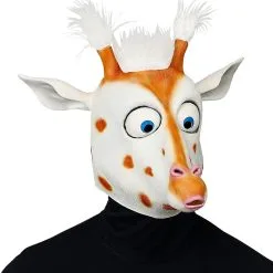 Scheel Kijkende Giraffe Masker Met Pluche Haartjes