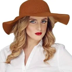 Bruine Hippie Hoed Brede Rand -Dans & Entertainment Verkoop wdm 2018 68581 2 1
