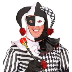 Zwart Wit Oogmasker Ongenuanceerde Harlekijn -Dans & Entertainment Verkoop wdm 2019 09826 3