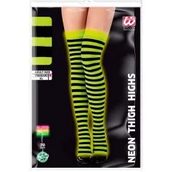 Kniekousen Extra Lang Gestreept, Neon Geel -Dans & Entertainment Verkoop wdm 2021 186a 4