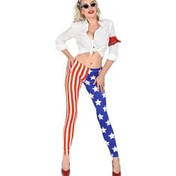 Legging Born In The USA Vrouw Kostuum -Dans & Entertainment Verkoop wdm 2021 293b 3 2