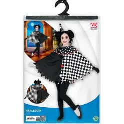 Harlekijn Zwart Wit Poncho Kind Kind -Dans & Entertainment Verkoop wdm 2021 4814 5 2