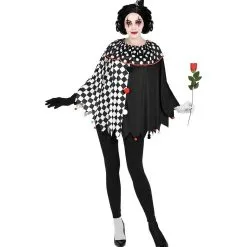 Hariet Harlekijn Zwart Wit Poncho Vrouw -Dans & Entertainment Verkoop wdm 2021 481a 4 2