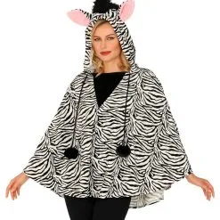 Duizelingwekkende Zwart Wit Strepen Poncho Zebra