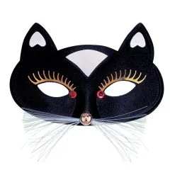 Oogmasker Kat Met Snorharen, Zwart -Dans & Entertainment Verkoop wdm 2021 64641 2