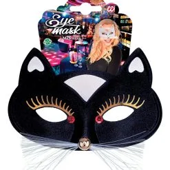 Oogmasker Kat Met Snorharen, Zwart -Dans & Entertainment Verkoop wdm 2021 64641 3