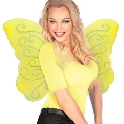 Fabelachtige Gele Glitter Vleugels