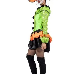 Knal Gekleurde Neon Harlekijn Met Maffe Hoed Vrouw Kostuum -Dans & Entertainment Verkoop wlb2019 320391 2 15