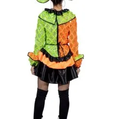 Knal Gekleurde Neon Harlekijn Met Maffe Hoed Vrouw Kostuum -Dans & Entertainment Verkoop wlb2019 320391 3 15